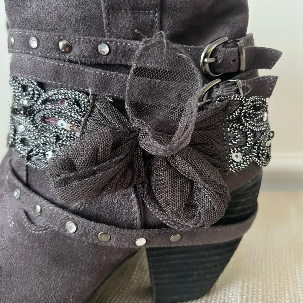 Not Rated Women's Midas Ankle Bootie Grey Sz 7.5 women - Picture 8 of 16